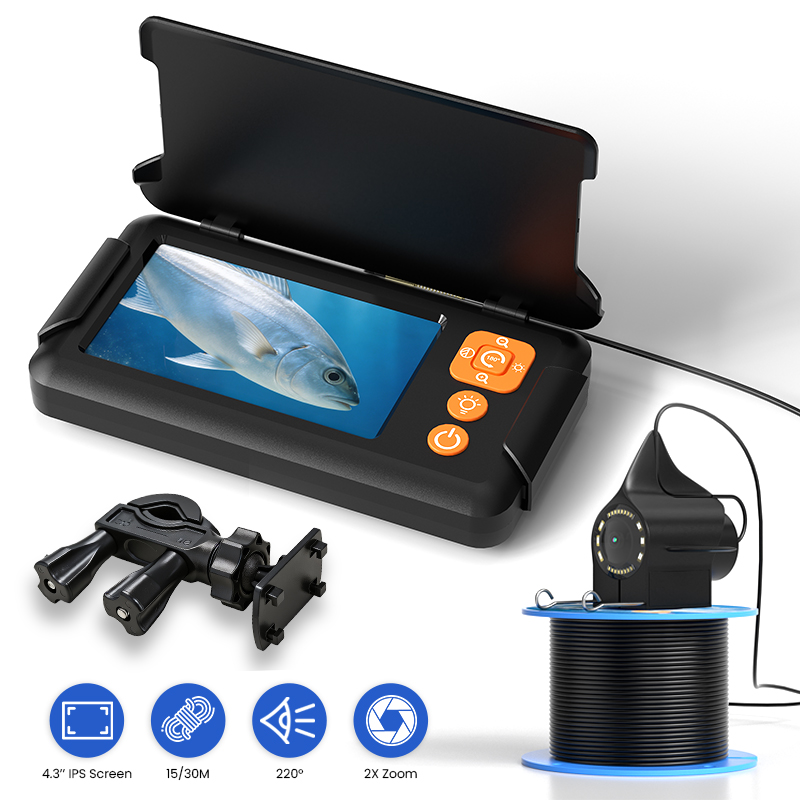 釣り用カメラ 4.3インチスクリーン 15M/30Mケーブル - Fishing Camera のレビューと価格