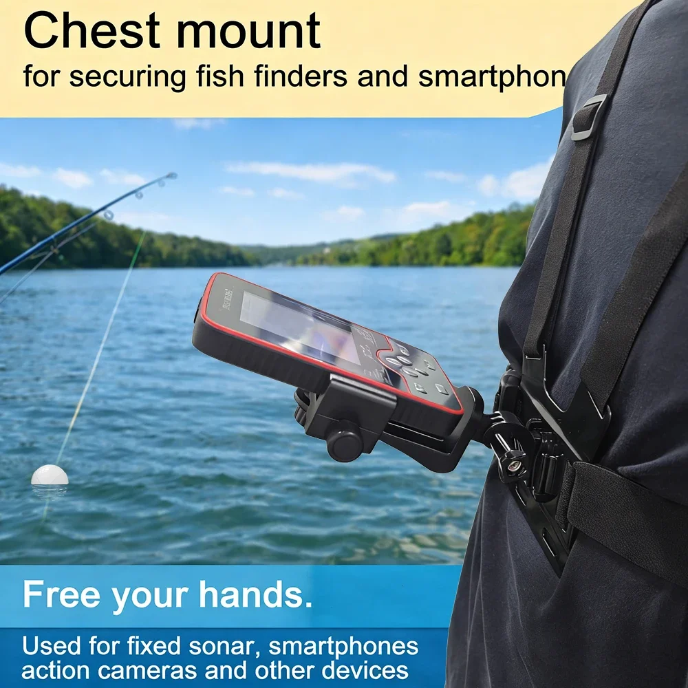 チェストマウント魚群探知機ホルダーチェストストラップポータブ - Fish Finder Mount のレビューと価格